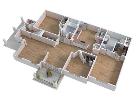 bedroom floor plan of a 2100 sq ft house